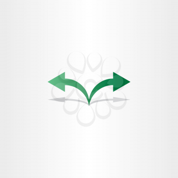 green arrow left right icon logo sign