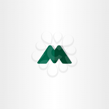 green logotype element letter m vector symbol brand