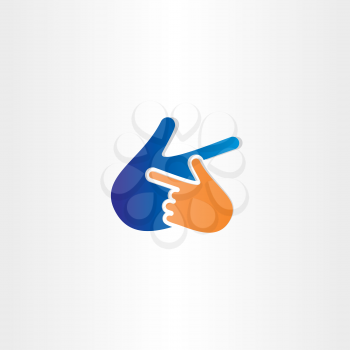 human hand pointer icon vector design
