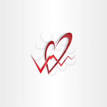 human heart medical cardiology logo vector symbol