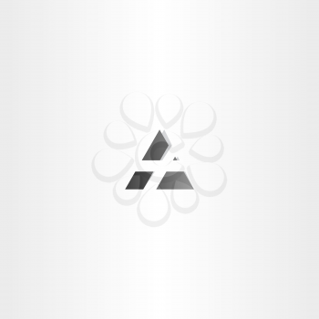 letter a black vector triangle icon design logo
