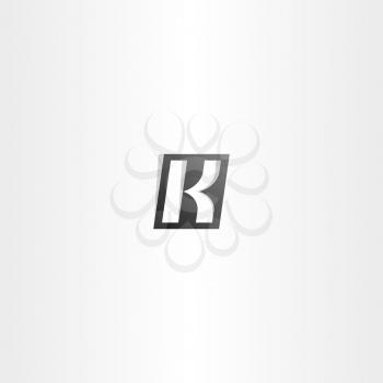 letter k black vector gradient logo design