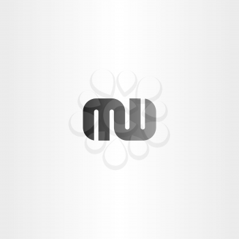 letter m and w logo combination logotype vector logo