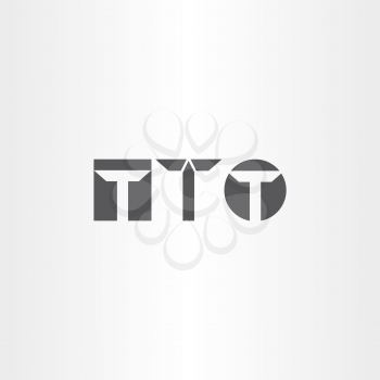 letter t black vector icon set element design