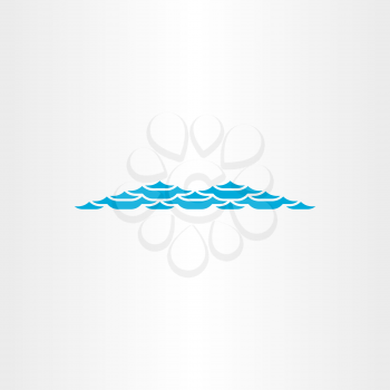 light blue wave abstract symbol design