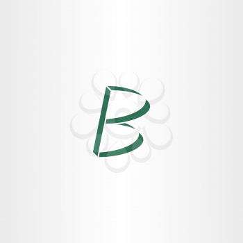 logo logotype green letter b vector design font