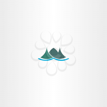 logo mountain green iceland icon sign symbol