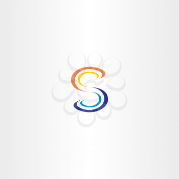 orange blue logo letter s logotype icon name