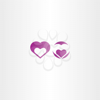 purple heart vector icon element symbol