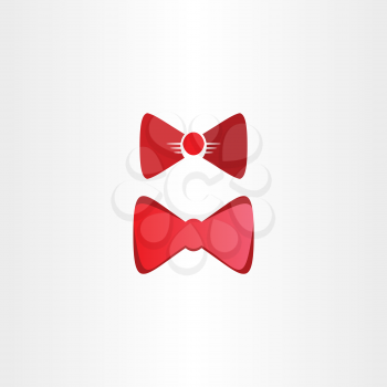 red bow tie vector symbol design elements label