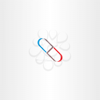 sickness capsule vector logo sign symbol tablet