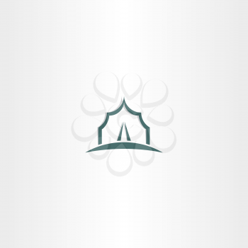 vector tent icon logo symbol tourism sign
