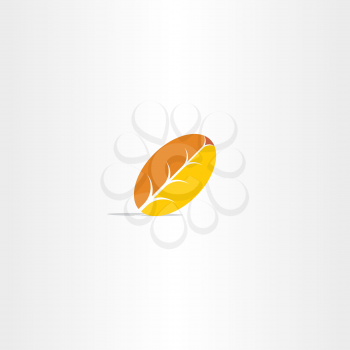 yellow autumn leaf vector logo design