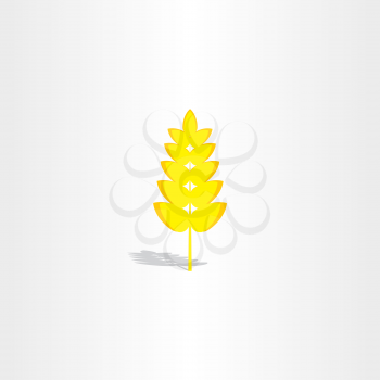 yellow plant wheat icon vector design cereal