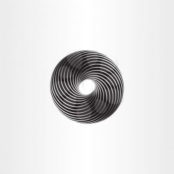 black circle spiral design element vector shape
