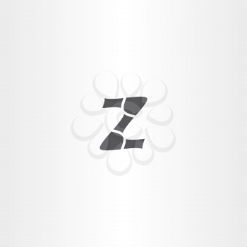 black icon z letter vector design logo