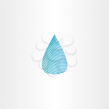 drop of water blue sign vector icon label