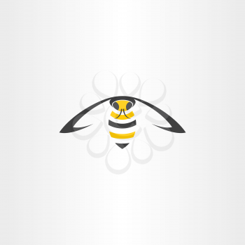 flying wasp vector icon insect