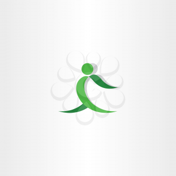 green man exercise logo vector icon lifestyle