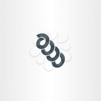 metal spiral spring vector icon design