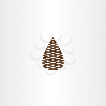 pinecone vector icon symbol design