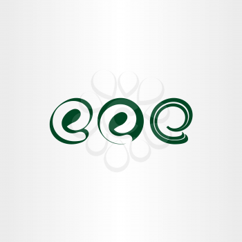 vector logo set of letter e icons symbol