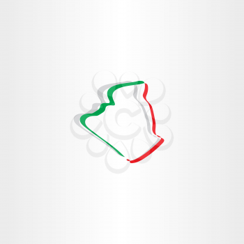 algeria map vector icon design element