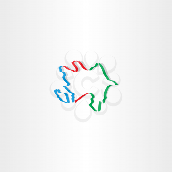 azerbaijan vector icon map design
