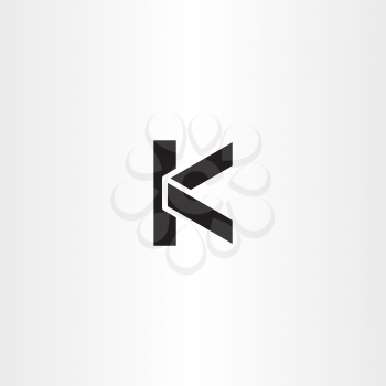 black logotype k letter k logo icon vector design font