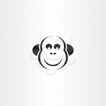 funny monkey vector icon design