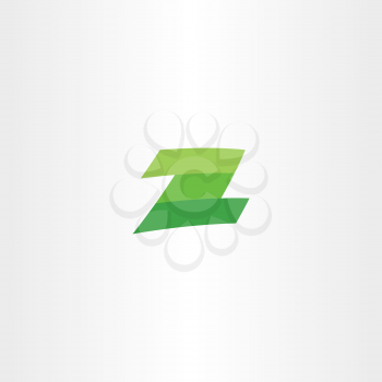 green logotype z letter vector sign icon