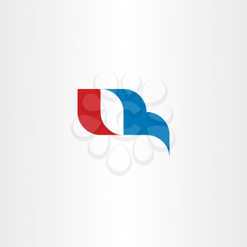 q letter logo red blue icon vector symbol design brand