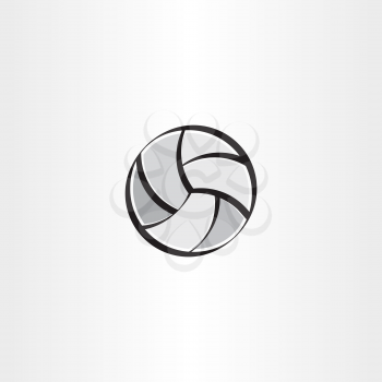 stylised volleyball icon vector circle