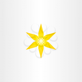 yellow flower gradient vector icon design logo