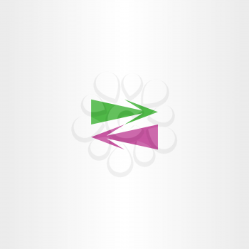 z letter arrows vector icon logo