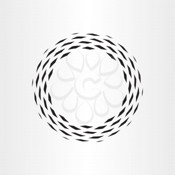abstract circle black background icon vector rotation design