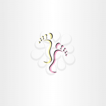 footsteps foot icon logo vector design