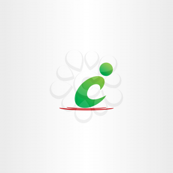 green man letter c icon c logo vector symbol design