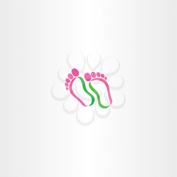 human foot icon vector element 