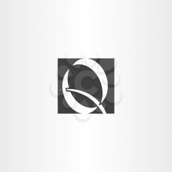 logo logotype black q letter vector icon sign font
