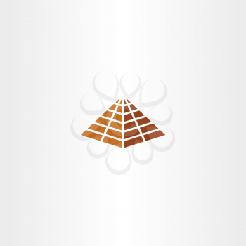 pyramid icon sign element vector