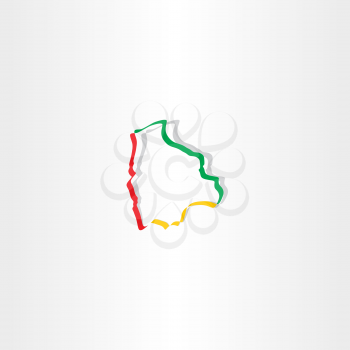 bolivia map icon vector sign