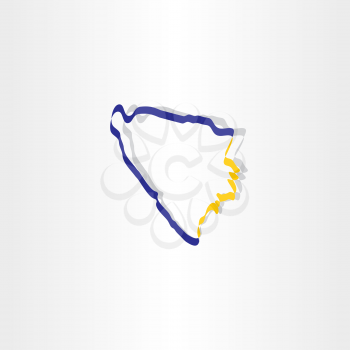 bosnia and herzegovina map icon vector sign