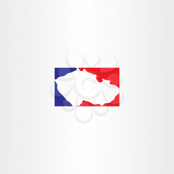 czech republic logo map vector icon design