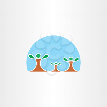 family tree icon vector symbol design
