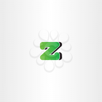 green letter z logotype symbol vector design