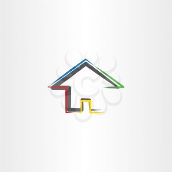 home icon real estate sign vector house vector