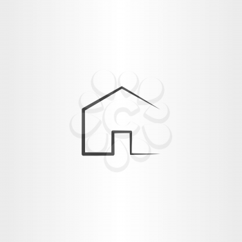 home icon simple black house symbol 