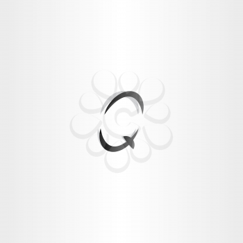 letter q black gradient logo vector icon