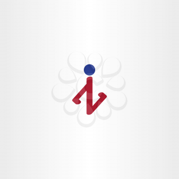 letter z or n man logo icon vector design